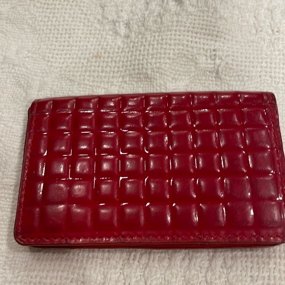 Red Leather Card/Credit Card Case 25% off Bundle of 4 Items from my Closet